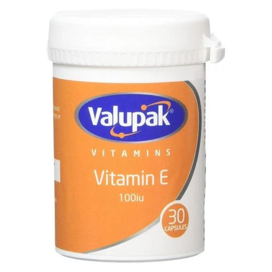 Valupak Vitamins Vitamin E 100iu 30 Capsules (Case of 6)