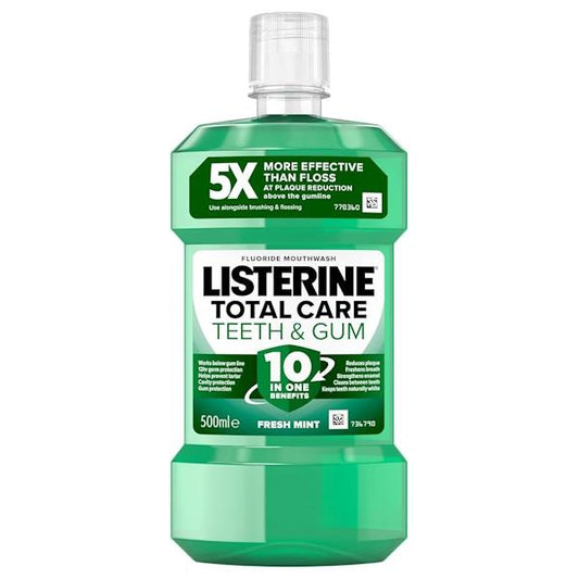 Listerine Fluoride Mouthwash Total Care Teeth & Gum 500ml (Case of 6)