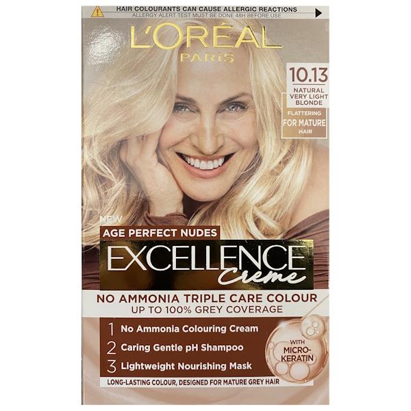 L'Oreal Excellence Creme Age Perfect Nudes 10.13 Natural Very Light Blonde (Case of 3)