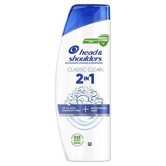 Head & Shoulders 2in1 Shampoo Classic Clean 330ml (Case of 6)