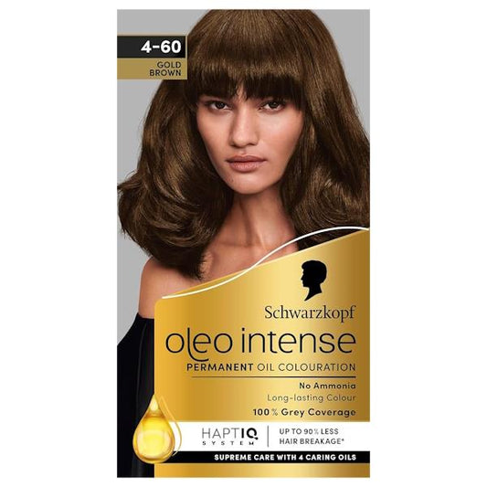 Schwarzkopf Oleo Intense Permanent Oil Colour 4-60 Gold Brown (Case of 3)