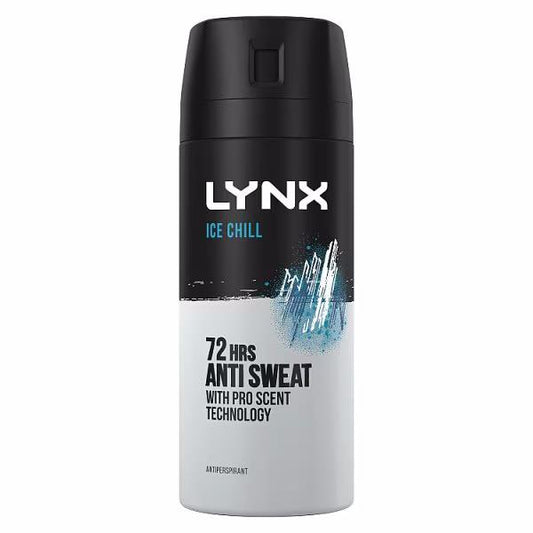 Lynx Ice Chill Antiperspirant Spray 150ml (Case of 6)