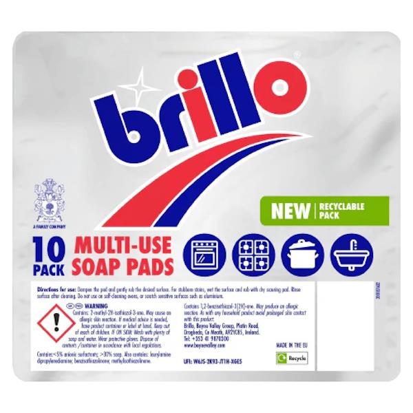 Brillo Multi-Use Soap Pads 10 Pads (Case of 12)