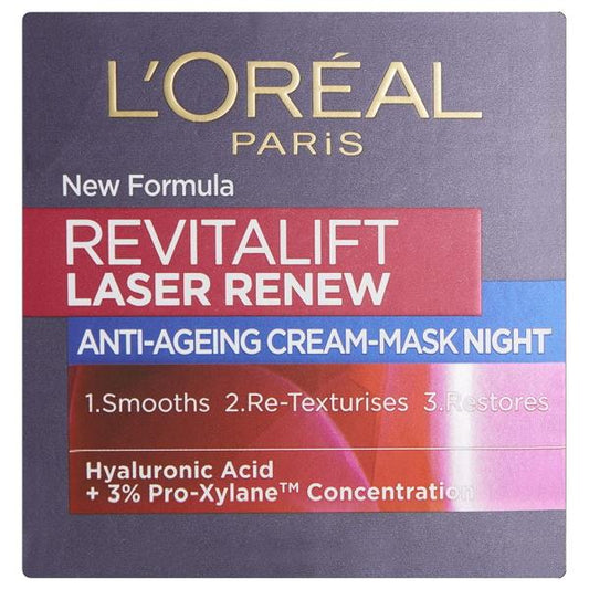 L'Oreal Revitalift Laser Renew Anti-Ageing Cream-Mask Night 50ml (Case of 6)