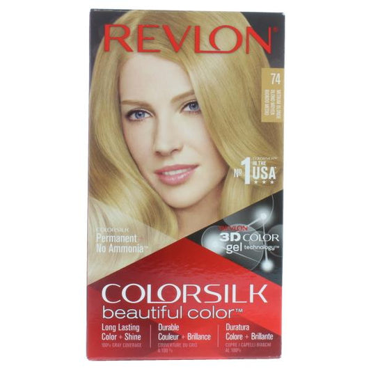 Revlon Colorsilk Permanent Colour 74 Medium Blonde (Case of 3)