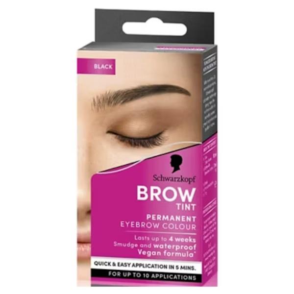 Schwarzkopf Brow Tint Permanent Eyebrow Colour Black (Case of 3)