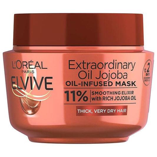 L'Oreal Elvive Extraordinary Oil Jojoba Oil-Infused Mask 300ml (Case of 6)