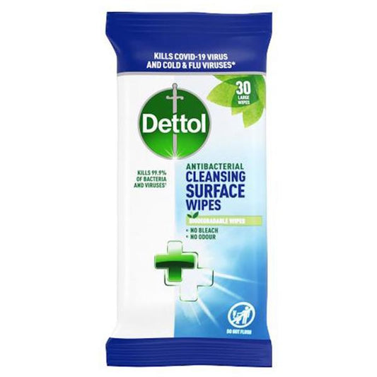 Dettol Antibacterial 30 Cleansing Surface Wipes (Case of 10)