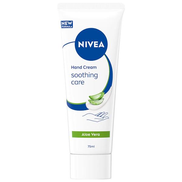 Nivea Hand Cream Soothing Care Aloe Vera 75ml (Case of 6)