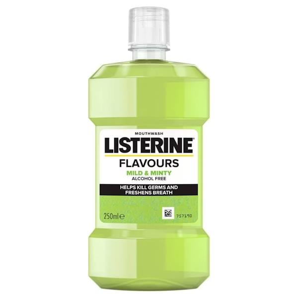 Listerine Daily Mouthwash Mild & Minty Alcohol Free 250ml (Case of 6)