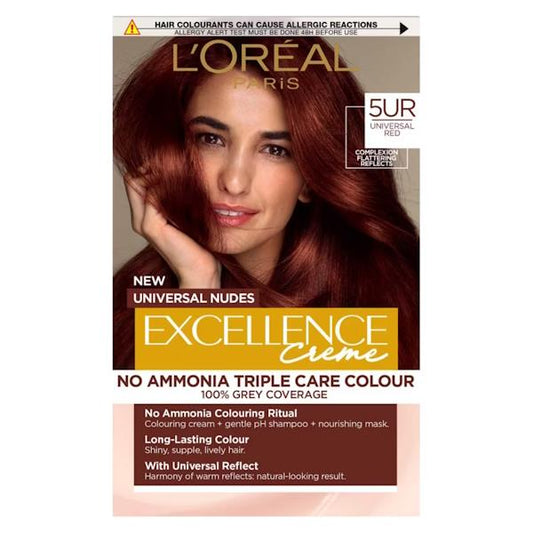 L'Oreal Excellence Creme Universal Nudes 5UR Universal Red (Case of 3)