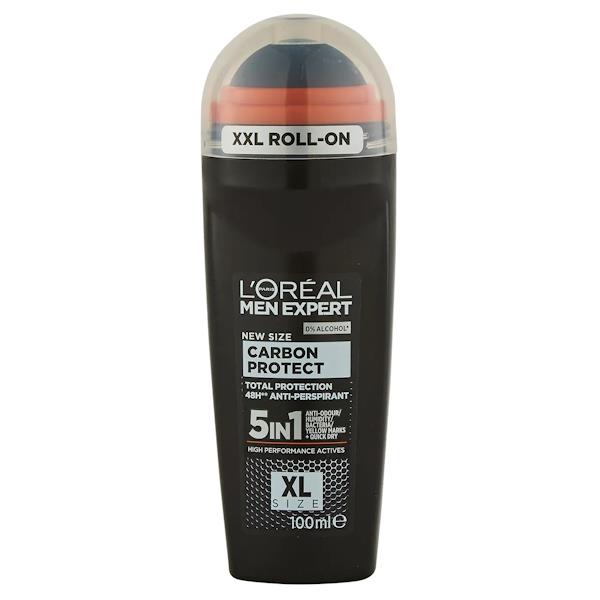 L'Oreal Men Expert Anti-Perspirant Roll-On Carbon Protect 100ml (Case of 6)