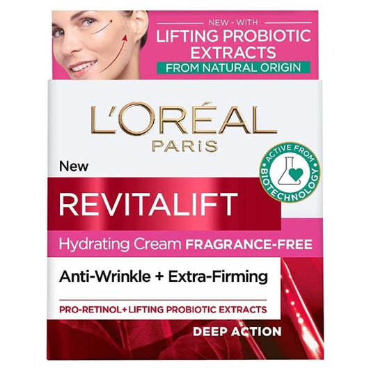 (LT) L'Oreal Revitalift Hydrating Day Cream Fragrance Free 50ml (Case of 6)