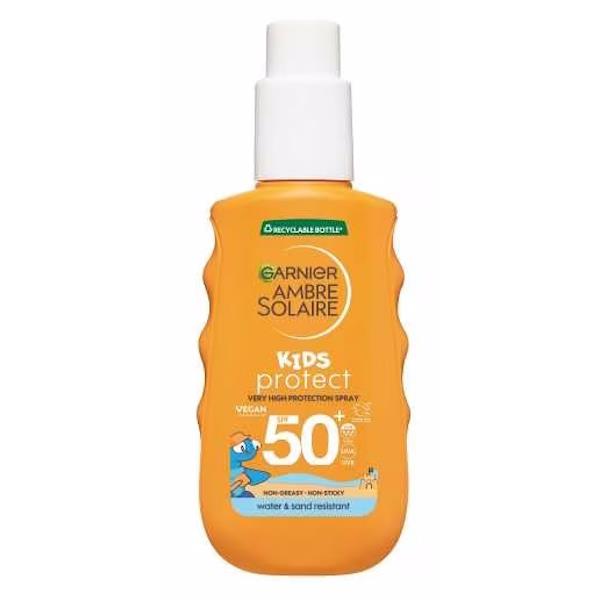 Garnier Ambre Solaire Kids Protect SPF50+ Sun Protection Spray 150ml (Case of 6)