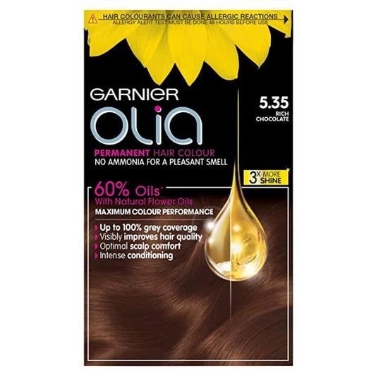 Garnier Olia Permanent Hair Colour 5.35 Rich Chocolate (Case of 3)