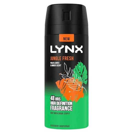 Lynx Jungle Fresh Deodorant Bodyspray 150ml (Case of 6)