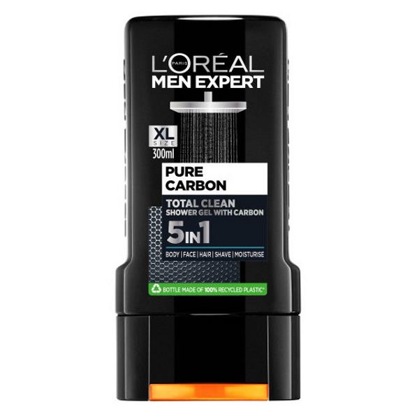 L'Oreal Men Expert Pure Carbon Total Clean Shower Gel 300ml (Case of 6)