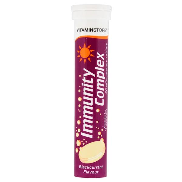 Vitamin Store Immunity Complex 20 Blackcurrant Effervescent Tablets (Case of 6)