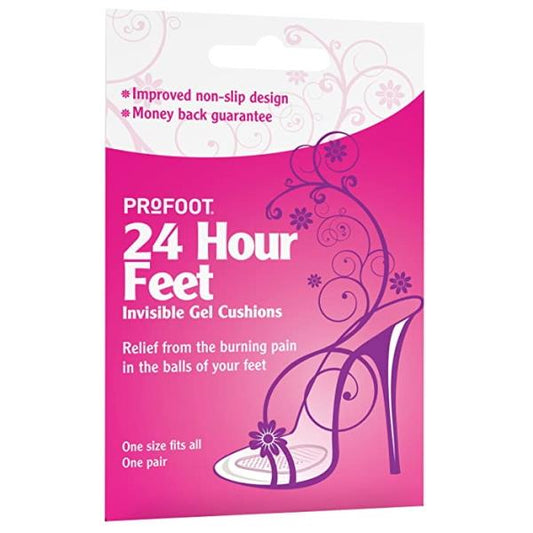 (LT) Profoot 24 Hour Feet Invisible Gel Cushions 1 Pair (Case of 6)