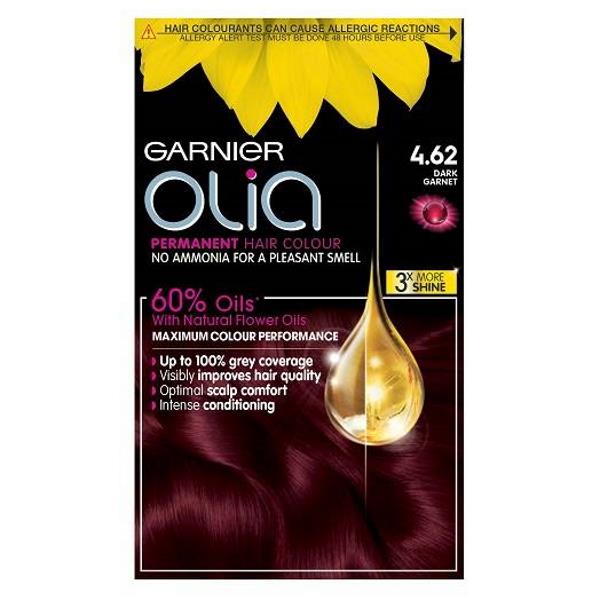 Garnier Olia Permanent Hair Colour 4.62 Dark Garnet (Case of 3)