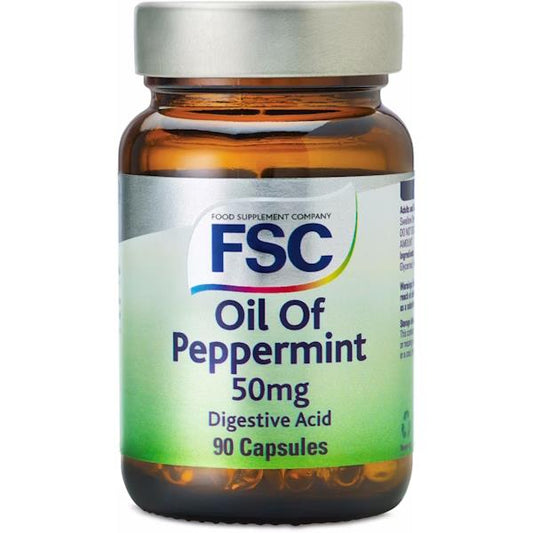 FSC Oil of Peppermint 50mg 90 Capsules (Case of 6)