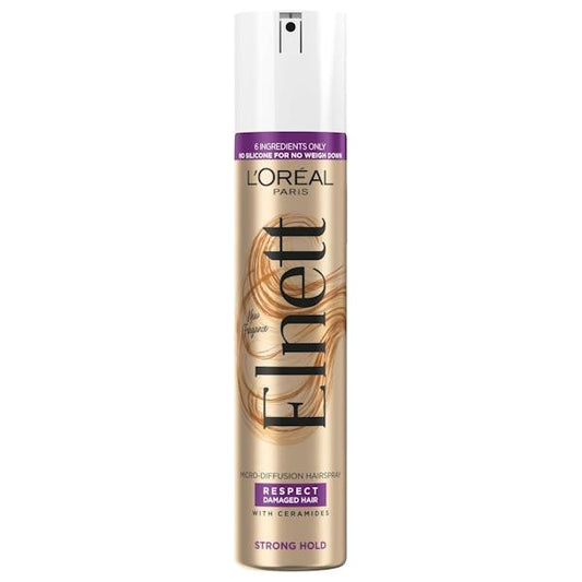 (LT) L'Oreal Elnett Satin Hairspray Strong Hold For Damaged Hair 75ml (Case of 6)