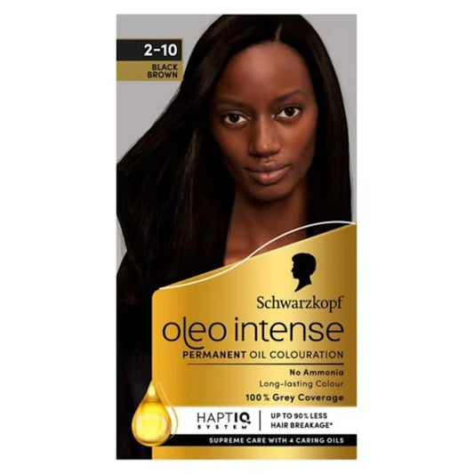 Schwarzkopf Oleo Intense Permanent Oil Colour 2-10 Black Brown (Case of 3)