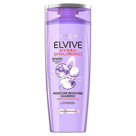 L'Oreal Elvive Hydra Hyaluronic Moisture Boosting Shampoo 400ml (Case of 6)