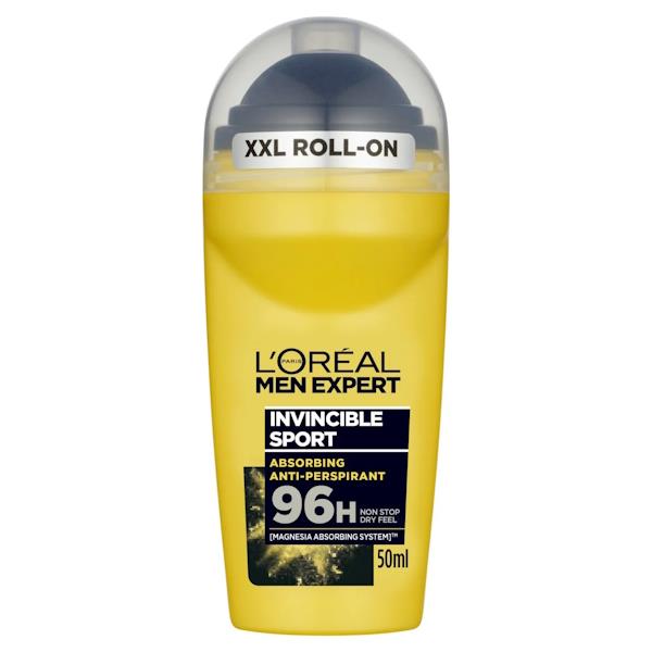 L'Oreal Men Expert Invincible Sport Anti-Perspirant Roll-On 50ml (Case of 6)