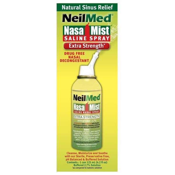 Neilmed Nasamist Saline Spray Extra Strength 125ml (Case of 3)
