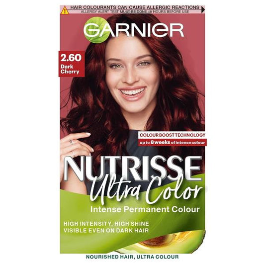 (LT) Garnier Nutrisse Ultra Color Permanent Colour 2.60 Dark Cherry (Case of 3)