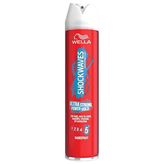 Wella Shockwaves Ultra Strong Power Hold Hairspray 250ml (Case of 6)