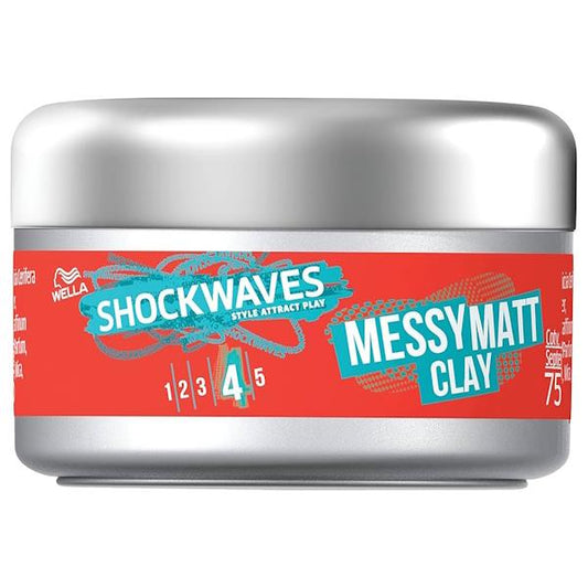 Wella Shockwaves Messy Matt Clay 75ml