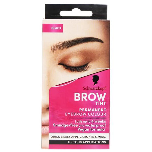 Schwarzkopf Brow Tint Permanent Eyebrow Colour Black (Case of 3)
