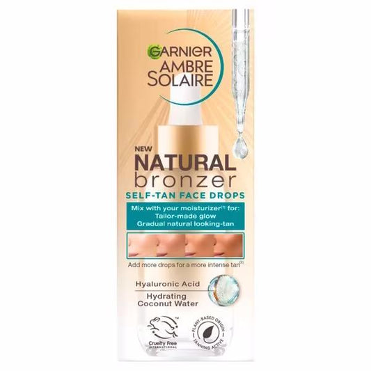 (LT) Garnier Ambre Solaire Natural Bronzer Self-Tan Face Drops 30ml (Case of 6)