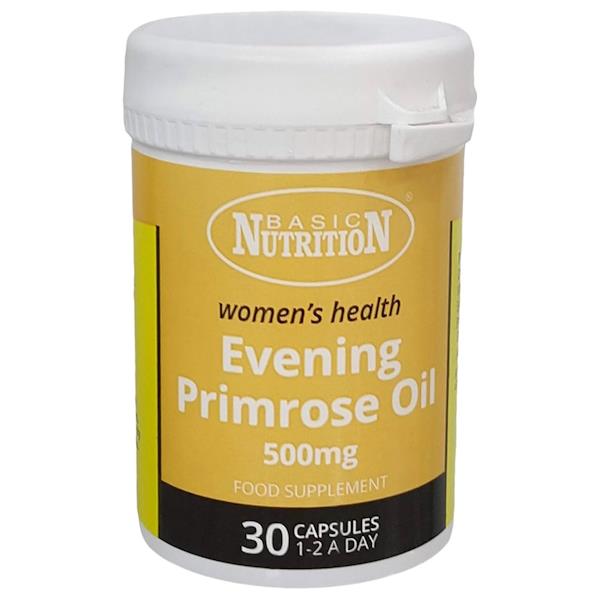 Basic Nutrition Cold Pressed Evening Primrose Oil 500mg 30 Capsules (Case of 6)