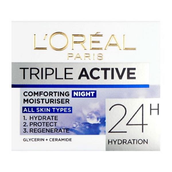 L'Oreal Triple Active Comforting Moisturiser Night 50ml (Case of 6)