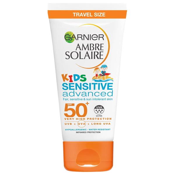 Garnier Ambre Solaire Kids Sensitive Advanced SPF50+ Sun Protection Lotion 50ml (Case of 6)