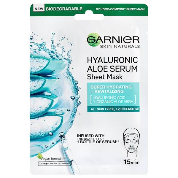 (LT) Garnier Skin Naturals Hyaluronic Aloe Serum Sheet Mask (Case of 20)