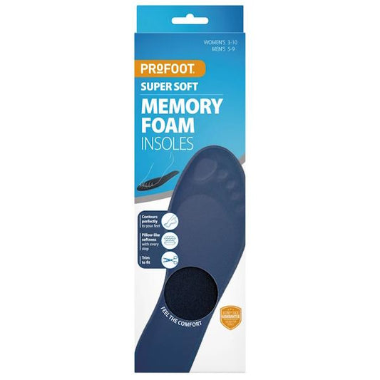 (LT) Profoot Memory Foam Insoles Unisex 1 Pair (Case of 7)