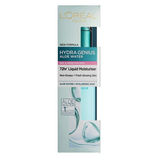 L'Oreal Hydra Genius Liquid Moisturiser Dry & Sensitive Skin 70ml (Case of 6)