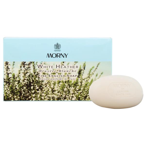 Morny White Heather Fine English Soap 3 x 100g Bars (Case of 6)