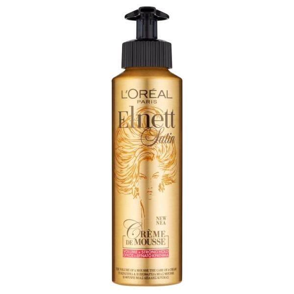 (LT) L'Oreal Elnett Satin Creme De Mousse Volume + Strong Hold 200ml (Case of 6)