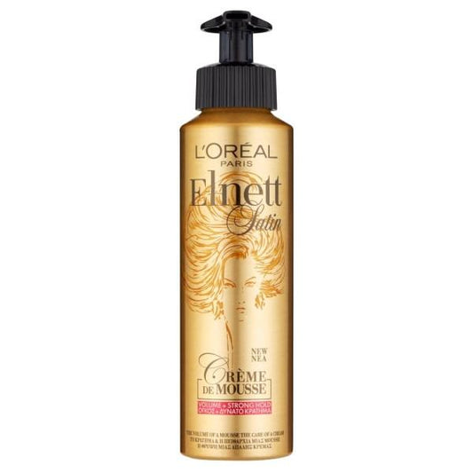 (LT) L'Oreal Elnett Satin Creme De Mousse Volume + Strong Hold 200ml (Case of 6)