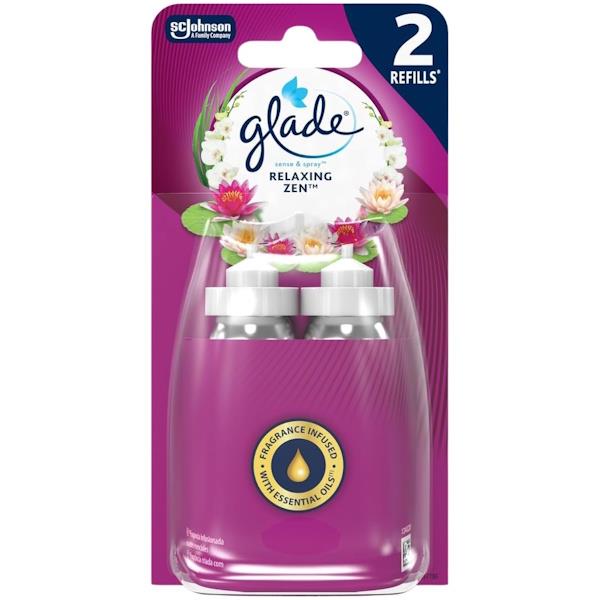 Glade Sense & Spray Refill Relaxing Zen 2 x 18ml (Case of 8)