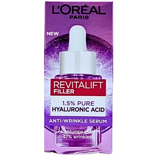 L'Oreal Revitalift Filler 1.5% Hyaluronic Acid Serum 15ml (Case of 6)