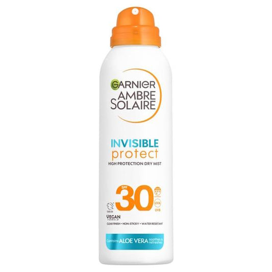 Garnier Ambre Solaire Invisible Protect Dry Mist SPF30 150ml (Case of 6)
