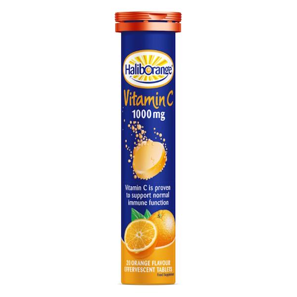 Haliborange Vitamin C 1000mg 20 Orange Flavour Effervescent Tablets (Case of 8)