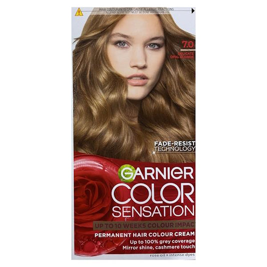 (LT) Garnier Color Sensation Intense Permanent Colour Cream 7.0 Delicate Opal Blonde (Case of 3)