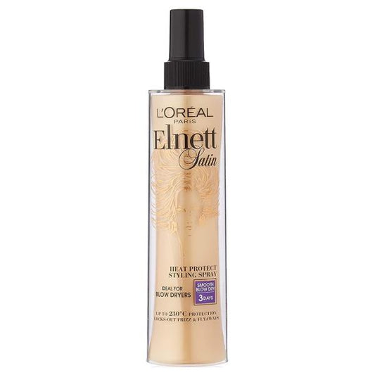 (LT) L'Oreal Elnett Satin Heat Protect Styling Spray Smooth Blow Dry 170ml (Case of 6)